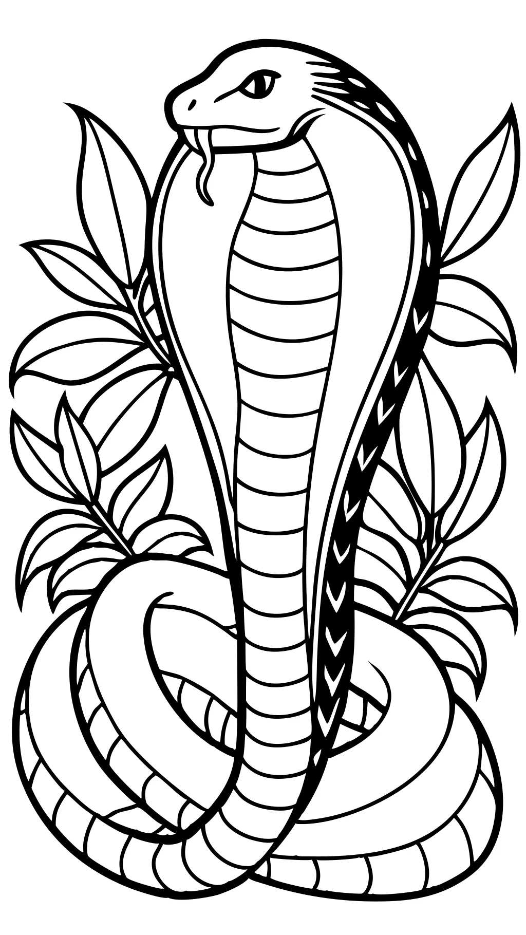 Página para colorear de King Cobra